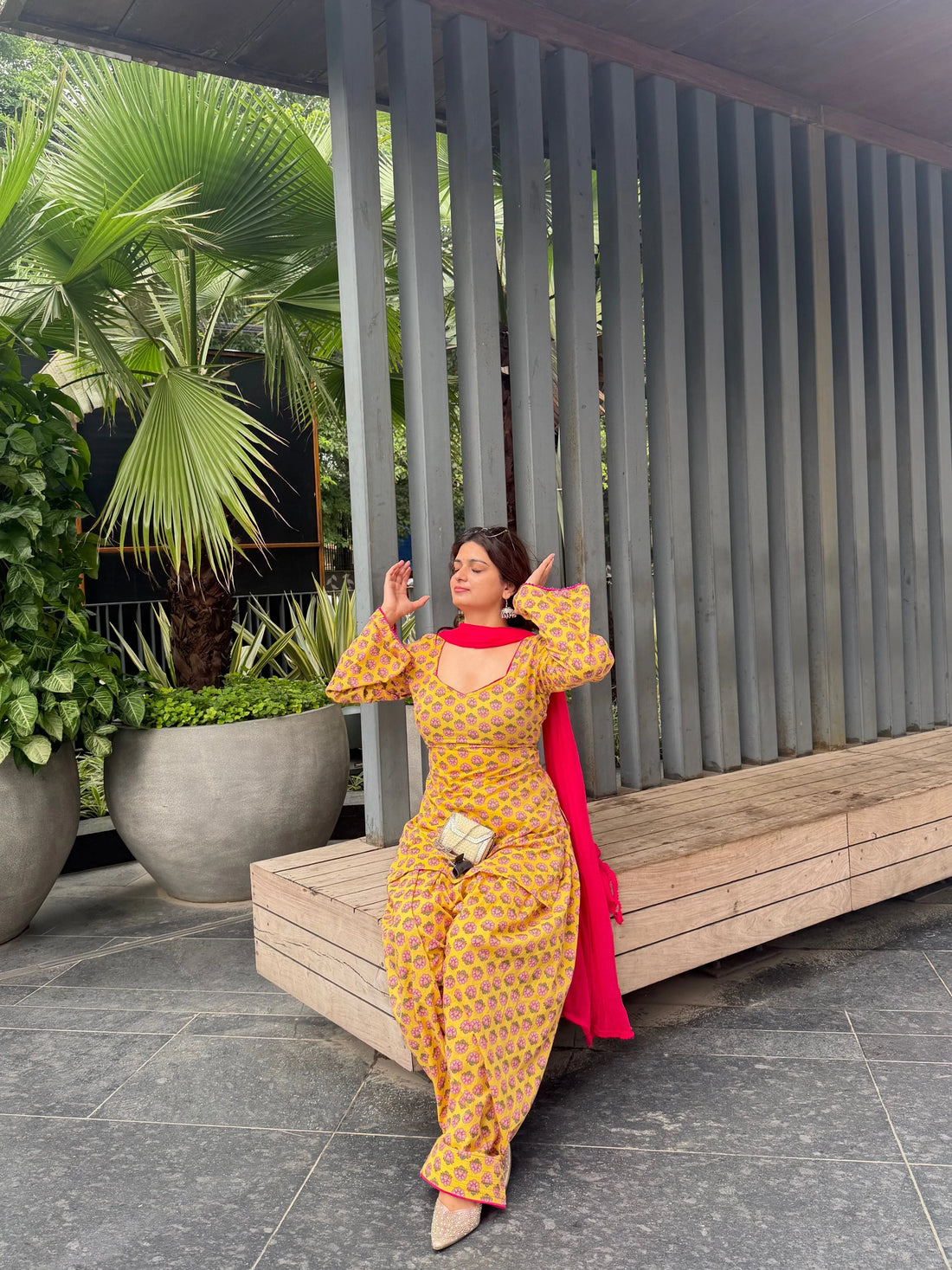 Women Printed Kurta Palazzo Set