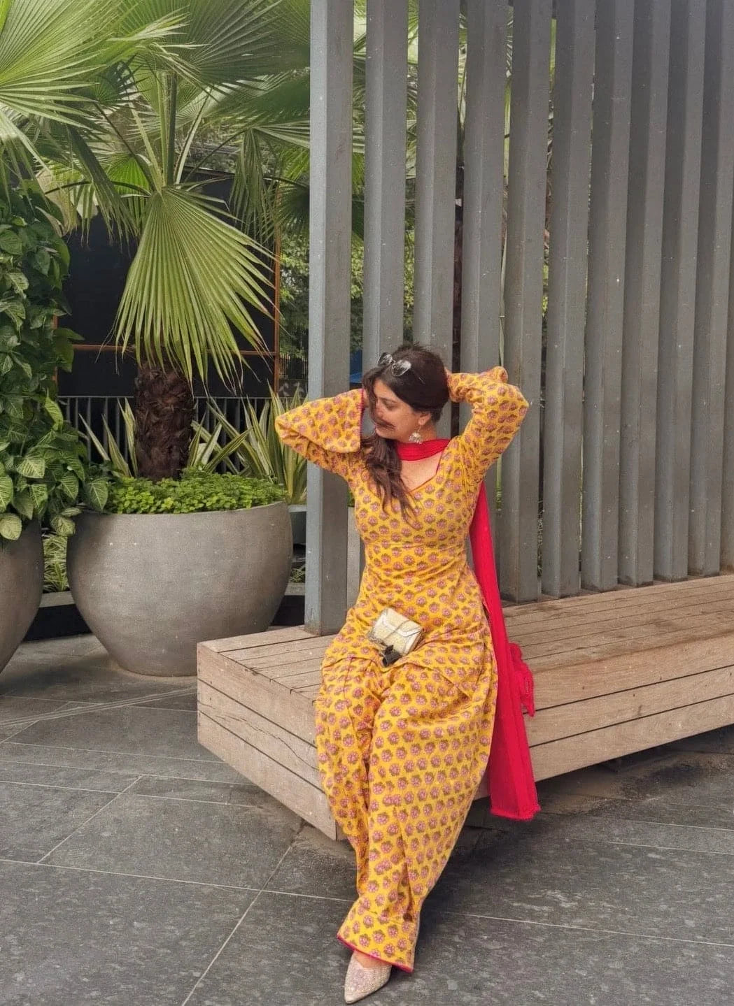 Women Printed Kurta Palazzo Set