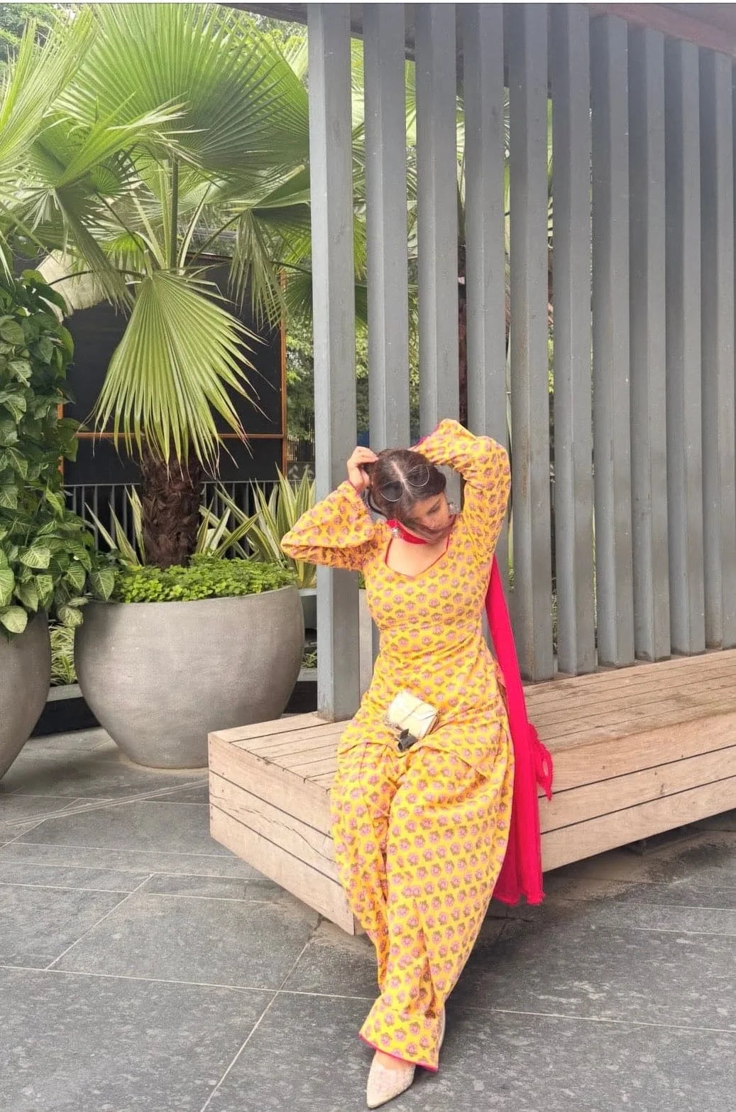 Women Printed Kurta Palazzo Set