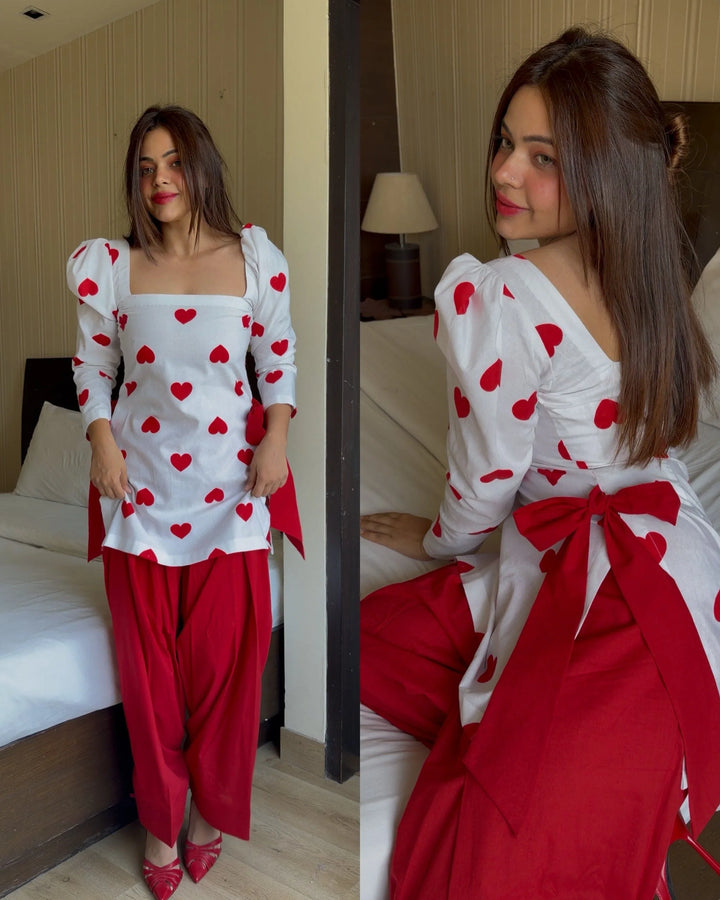 Scarlet Heart Print Co-ord Set