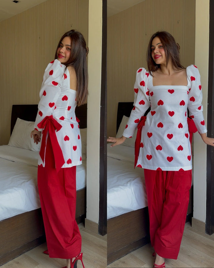Scarlet Heart Print Co-ord Set