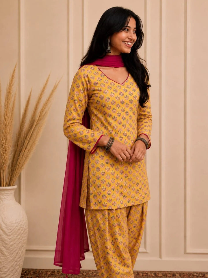 Sunshine Bloom Kurta Pant Set