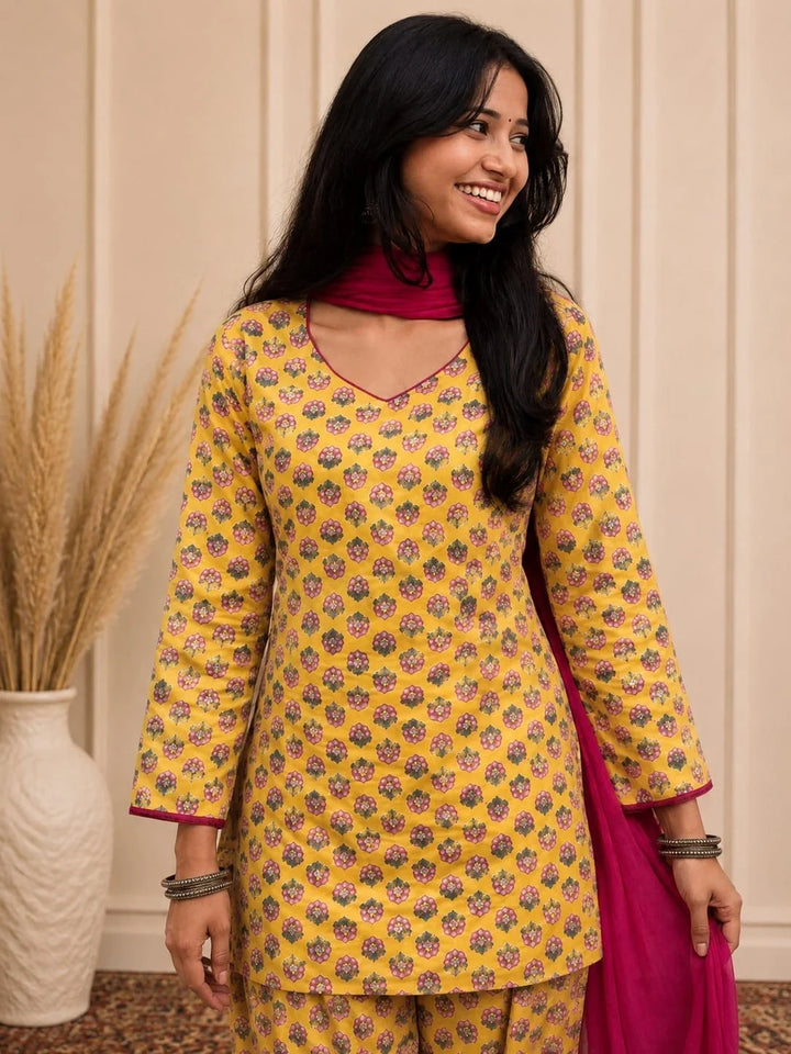 Sunshine Bloom Kurta Pant Set