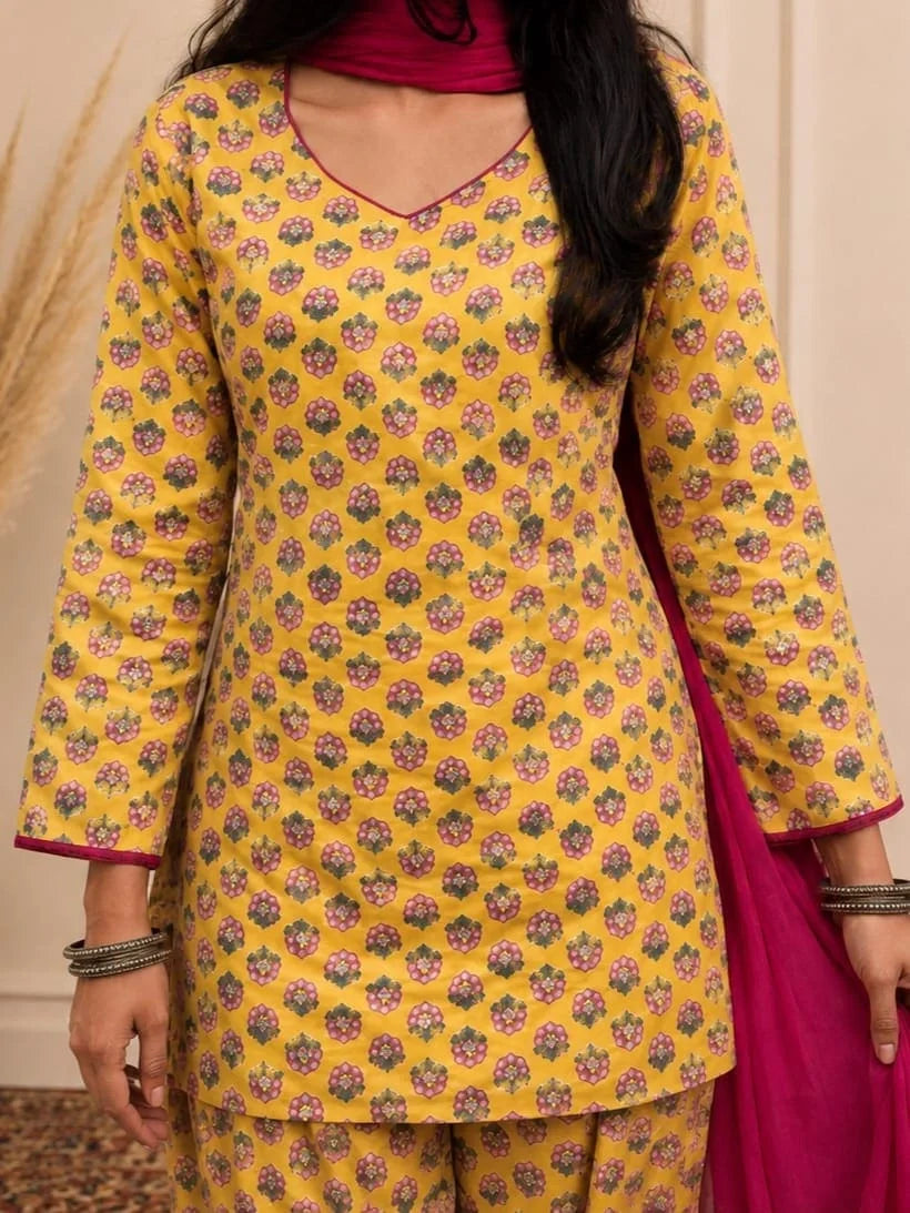 Sunshine Bloom Kurta Pant Set
