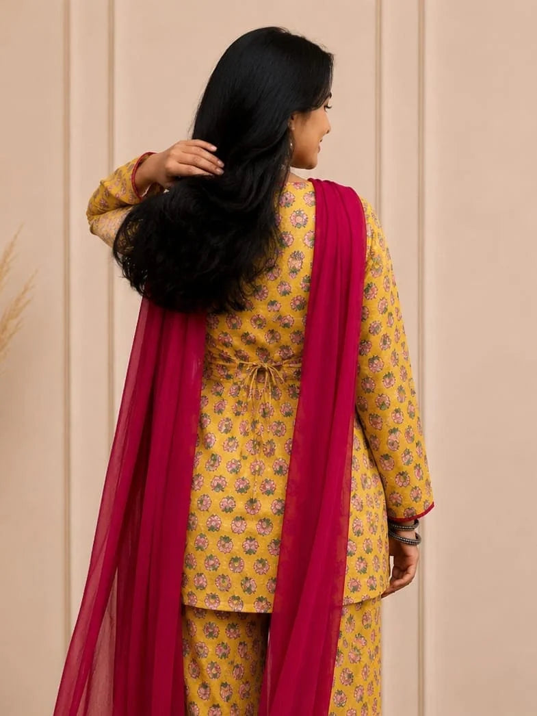 Sunshine Bloom Kurta Pant Set