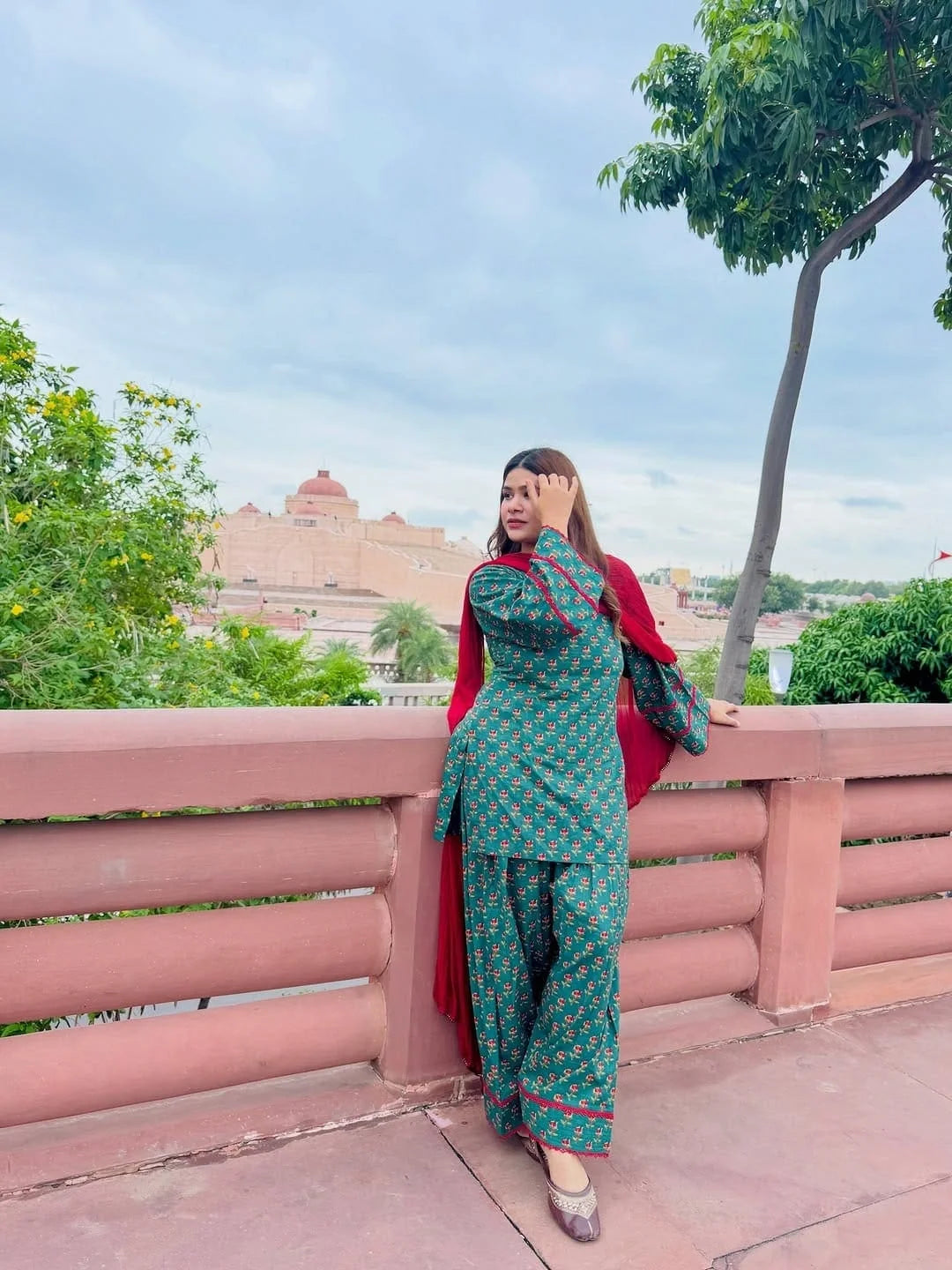 Women Printed Kurta Palazzo Set