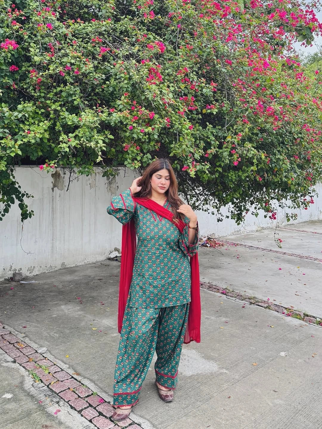 Women Printed Kurta Palazzo Set