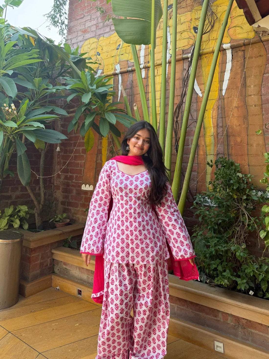 Women Printed Kurta Palazzo Set