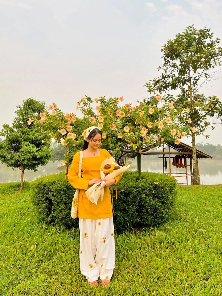 Sunshine Muse Yellow Kurta Pant Set